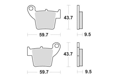Sbs Brakepads Carbon Silver