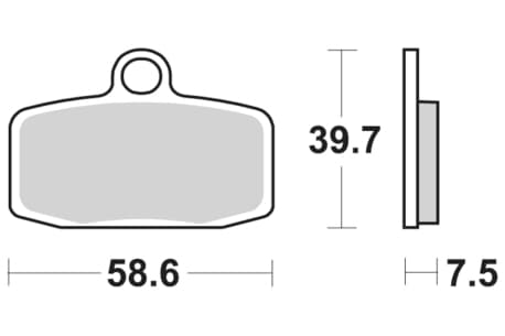 Sbs Brakepads Carbon Silver