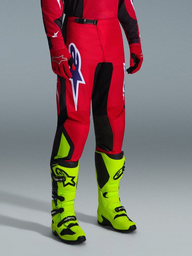 Alpinestars Fluid Grid crossbukse Rød/Svart/Lilla