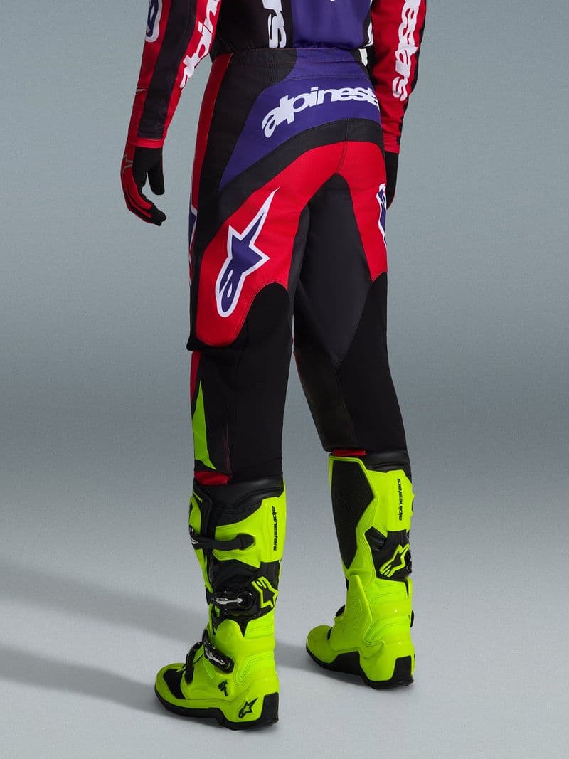Alpinestars Fluid Grid crossbukse Rød/Svart/Lilla