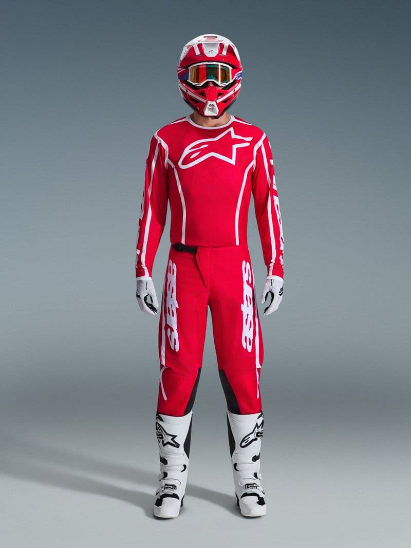 Alpinestars Fluid Apex crossbukse Rød/Hvit
