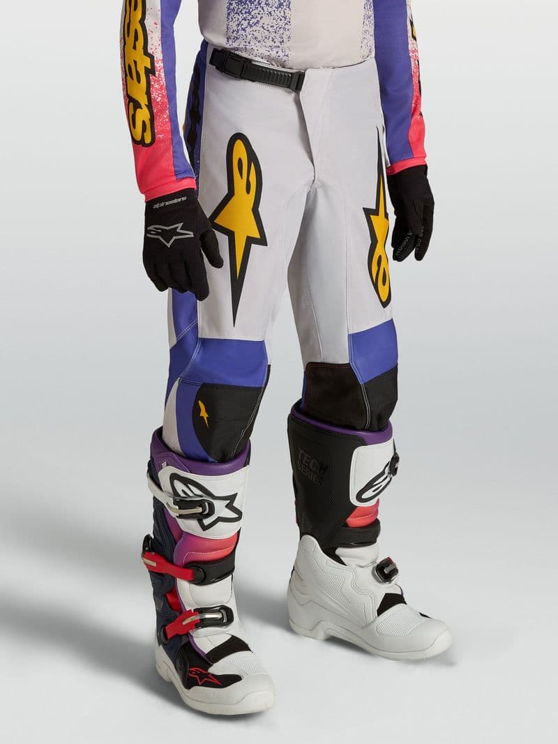 Alpinestars Youth Fluid Drag junior crossbukse Lilla/Blå/Gull