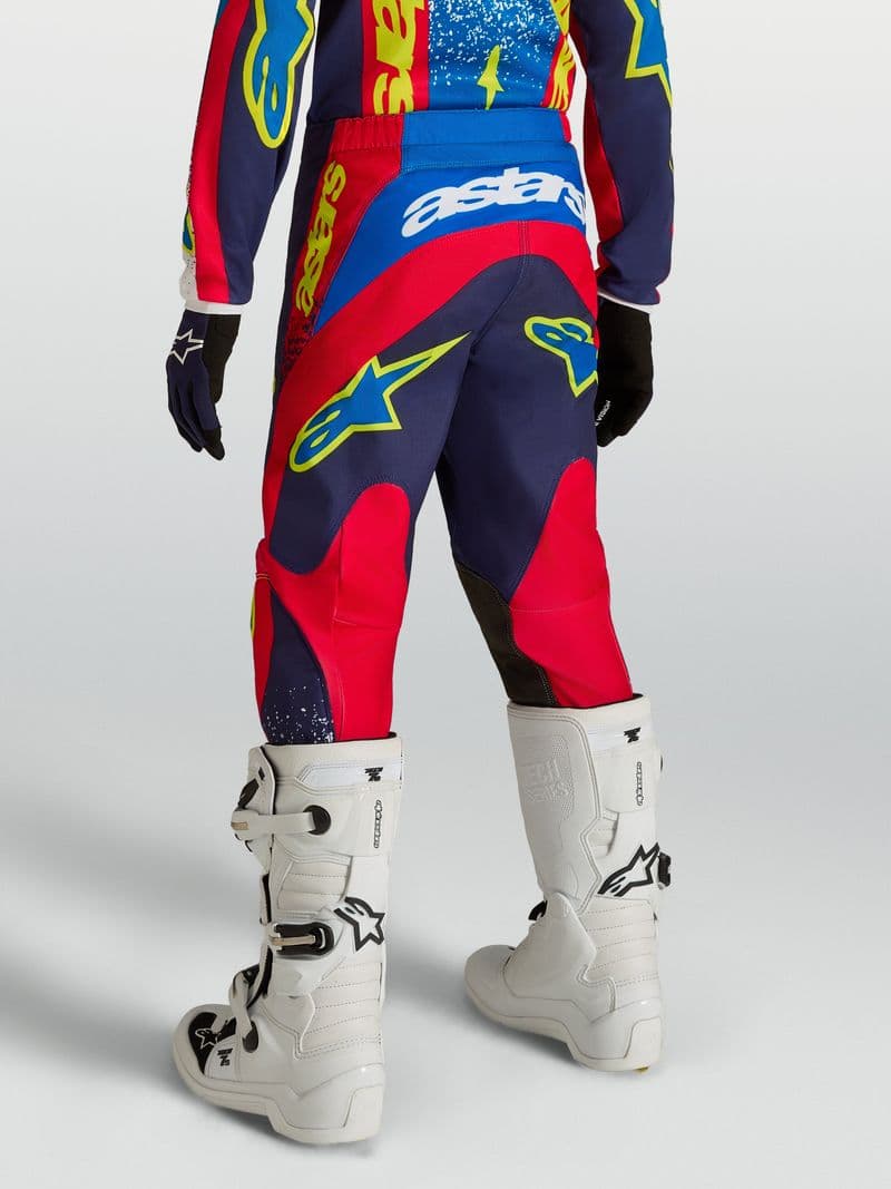 Alpinestars Youth Fluid Drag junior crossbukse Blå/Rød/Hvit