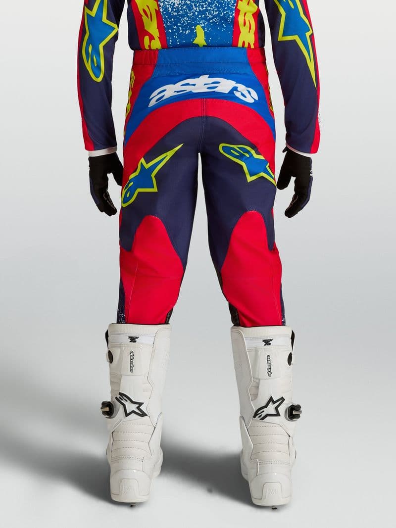 Alpinestars Youth Fluid Drag junior crossbukse Blå/Rød/Hvit