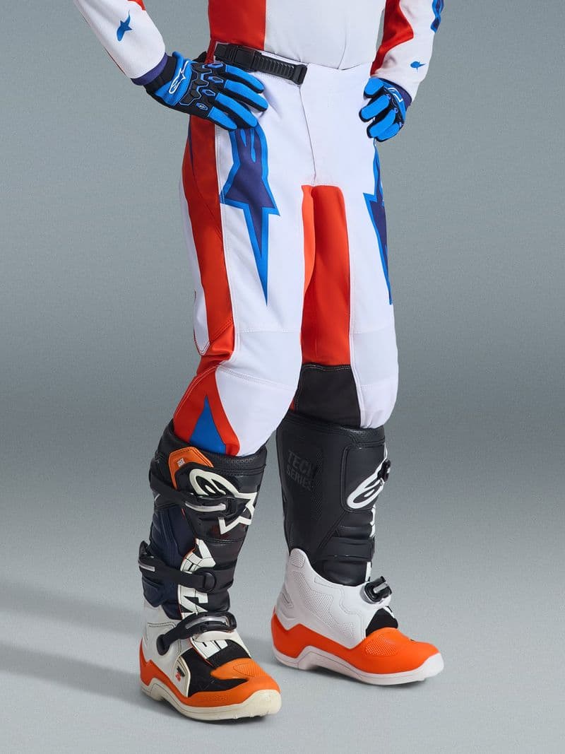 Alpinestars Youth Fluid Grid junior crossbukse Oransje/UCLA-blå