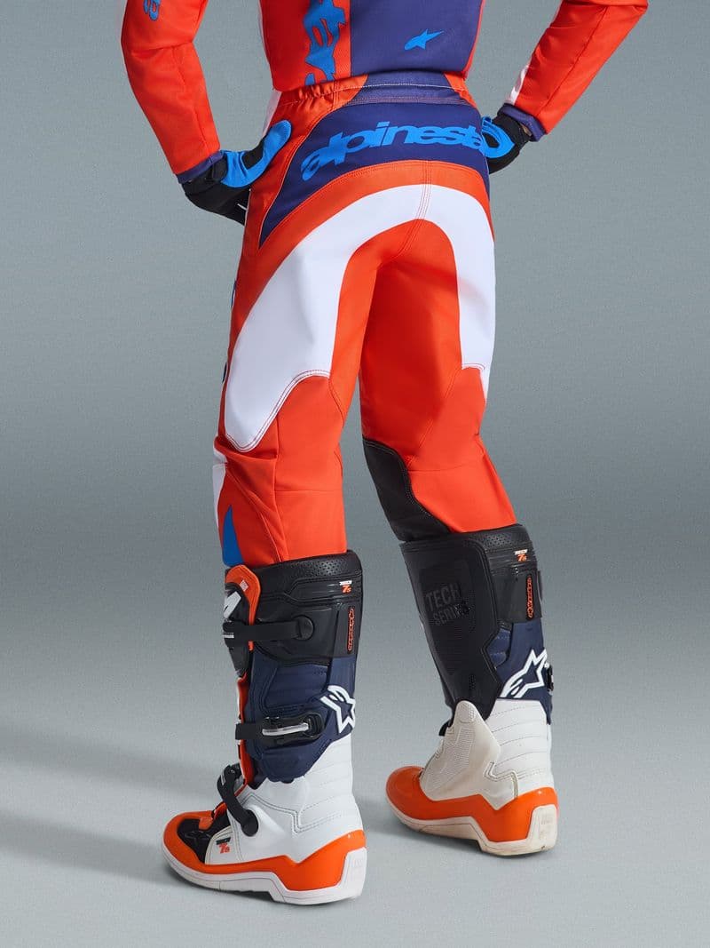 Alpinestars Youth Fluid Grid junior crossbukse Oransje/UCLA-blå
