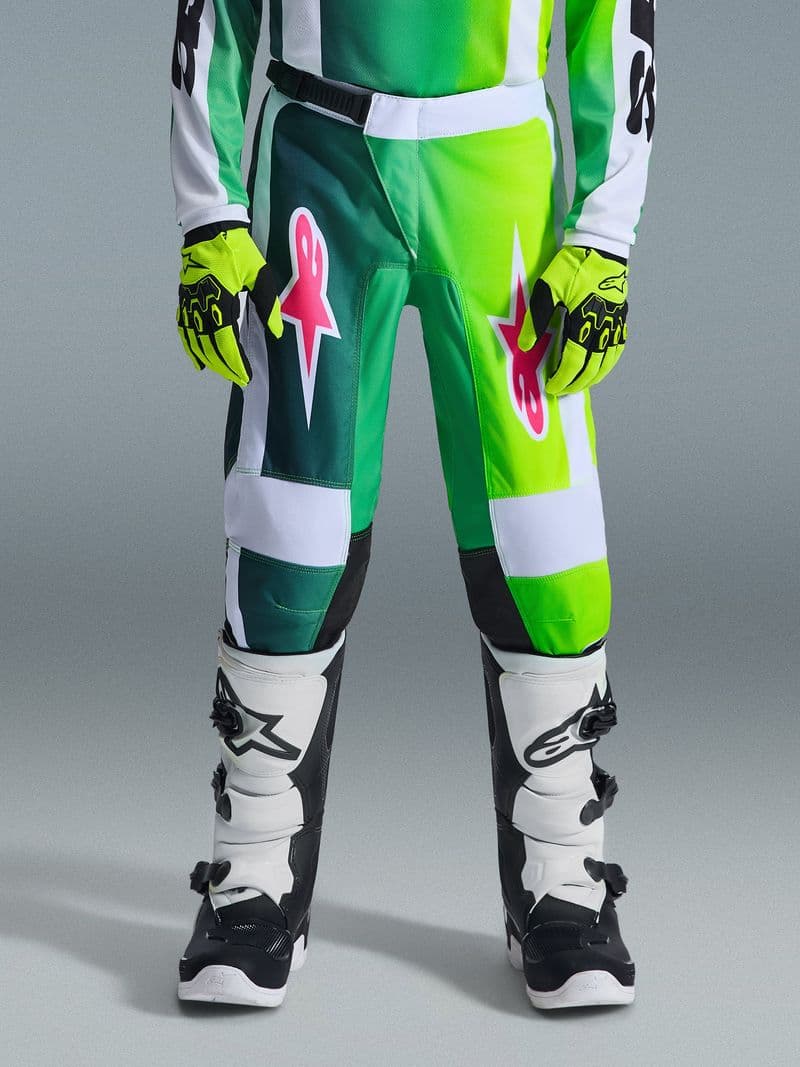 Alpinestars Youth Fluid Portl junior crossbukse Grønn/Hvit/Svart