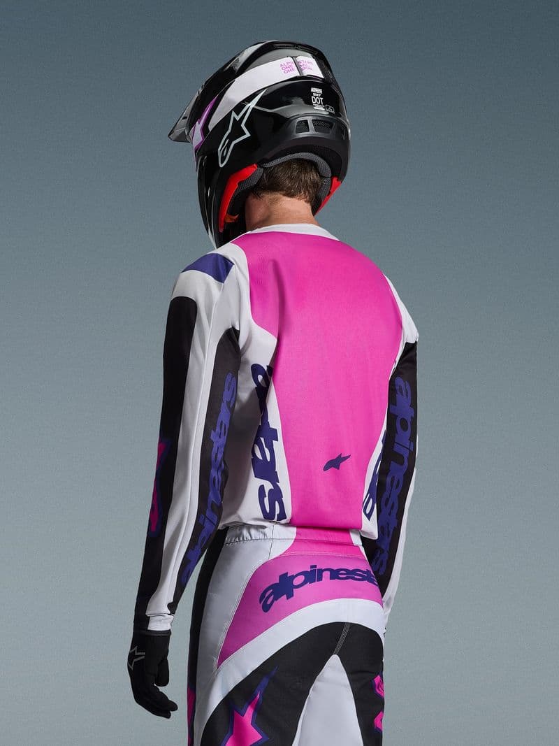 Alpinestars Fluid Grid crosstrøye Svart/Grå/Lilla
