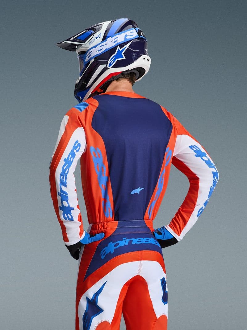 Alpinestars Fluid Grid crosstrøye Oransje/UCLA-blå