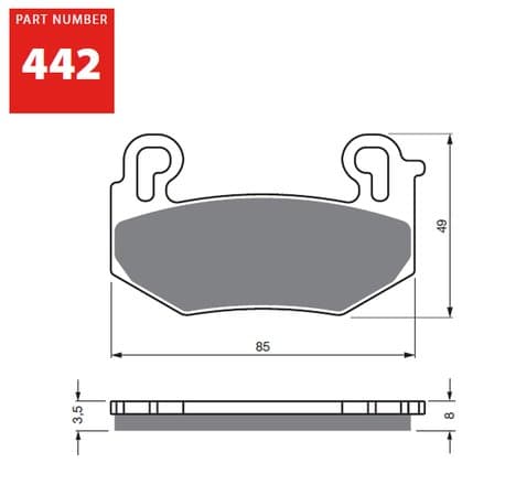 GOLDFREN Brake pads 442 Ceramic Carbon AD