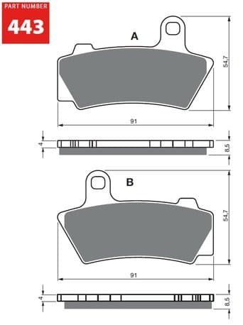 GOLDFREN Brake Pads 443 Ceramic Carbon AD MW R18 21-..