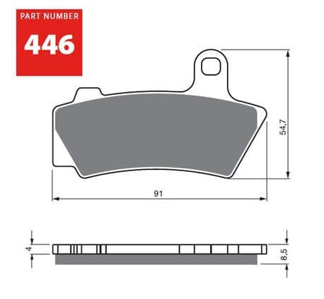 GOLDFREN Brake Pads 446 Ceramic Carbon S33