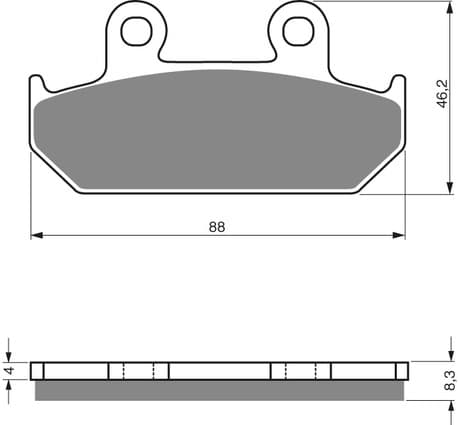 GOLDFREN Brake Pads 051 Ceramic carbon AD Front CBR1000F 87-88 VFR750F