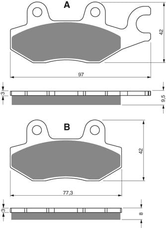 GOLDFREN Brake Pads 088 Ceramic Carbon S3