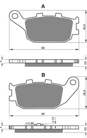 GOLDFREN Brake Pads 155 Ceramic Carbon AD