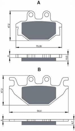 GOLDFREN Brake Pads 230 Ceramic carbon AD