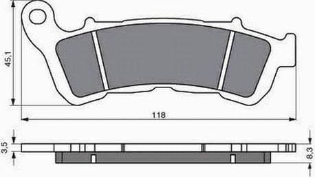 GOLDFREN Brake Pads 257 Ceramic Carbon AD