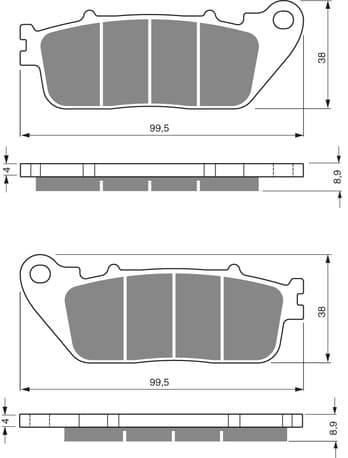 GOLDFREN Brake Pads 277 Ceramic Carbon AD