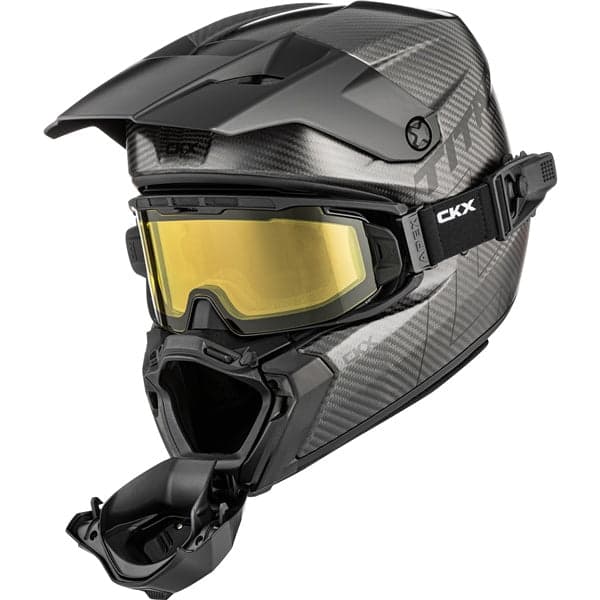 CKX Titan AMS hjelm matt karbon med briller