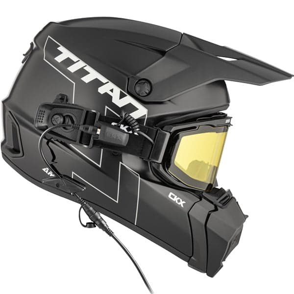CKX Titan AMS hjelm matt svart med oppvarmede briller