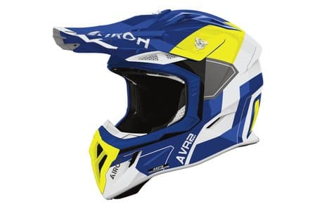 Airoh Aviator Ace 2 Shield hjelm blå/gul blank