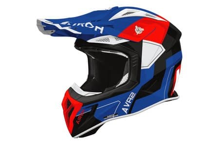 Airoh Aviator Ace 2 Shield hjelm blå/rød blank