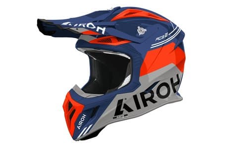Airoh Aviator Ace 2 Fury hjelm blå/oransje blank