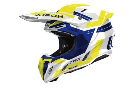 Airoh Twist 3 Dynasty hjelm blå/gul blank