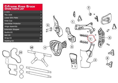 Leatt Extension stopper kit C-Frame Carbon Pair