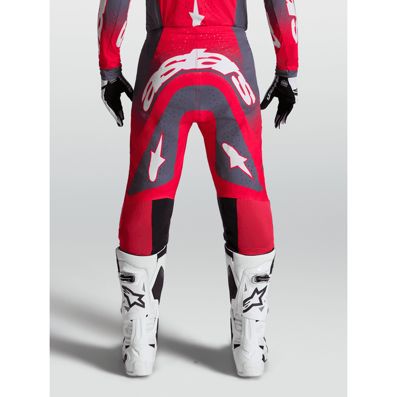 Alpinestars Supertech Hiten AFD crossbukse Grå/Rød Neon/Lilla - bilde 3