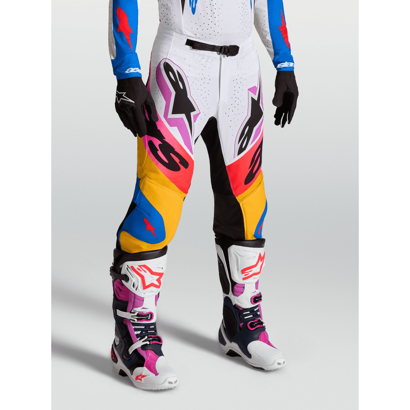 Alpinestars Supertech Dyna crossbukse Hvit/Blå/Sort/Lilla - bilde 2