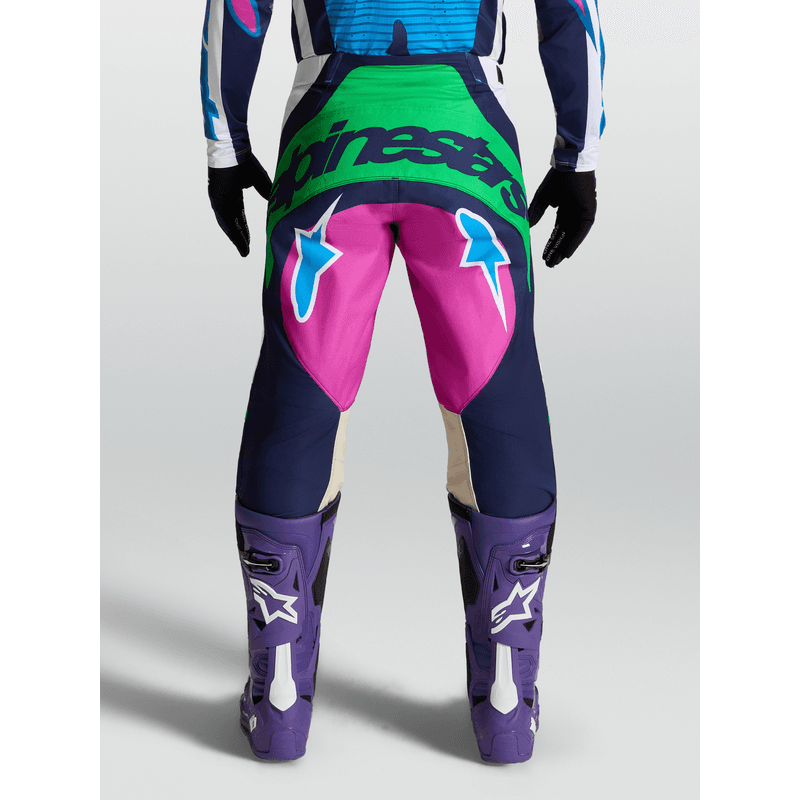 Alpinestars Techstar Maven crossbukse Hvit/Blå/Grønn Neon - bilde 3