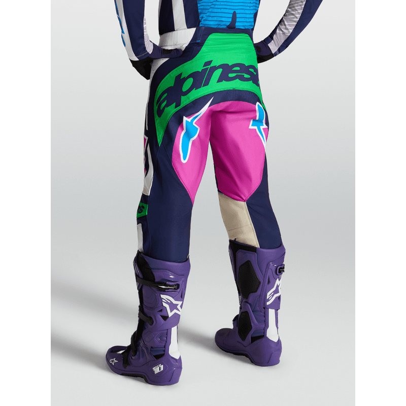 Alpinestars Techstar Maven crossbukse Hvit/Blå/Grønn Neon - bilde 4