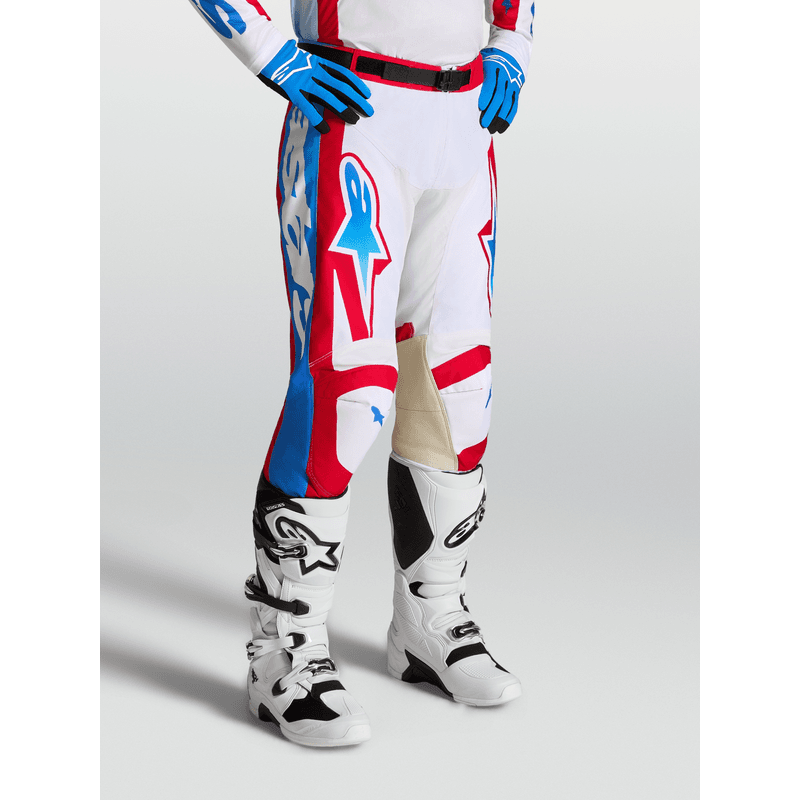 Alpinestars Racer Hunt crossbukse Hvit/Rød/Blå - bilde 2
