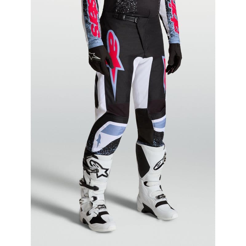 Alpinestars Fluid Drag crossbukse Sort/Hvit/Blå/Rød Neon - bilde 2