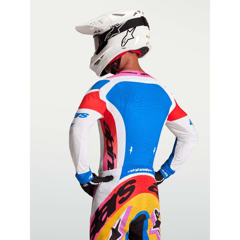 Alpinestars Supertech Dyna crosstrøye Hvit/Blå/Sort/Lilla - bilde 4