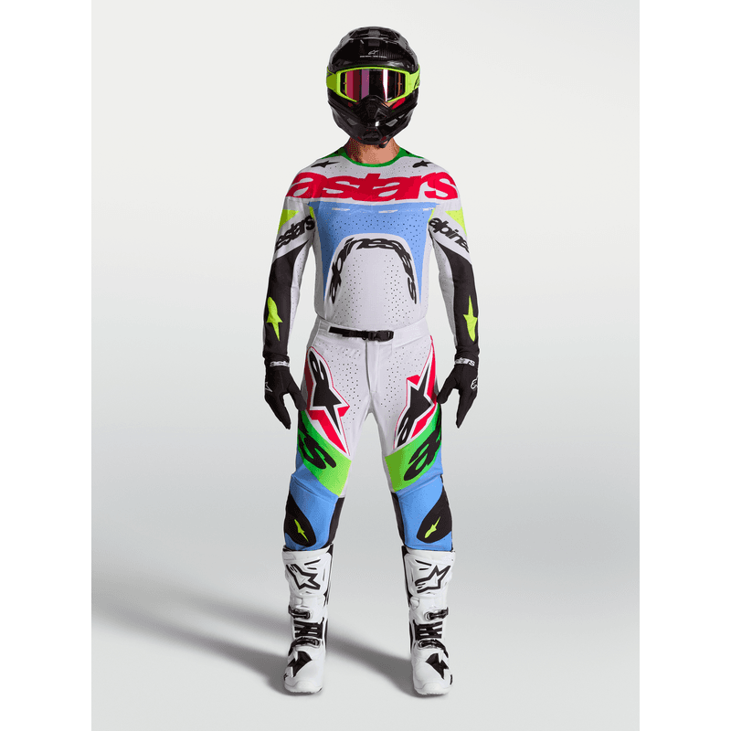 Alpinestars Supertech Dyna crosstrøye Lilla/Grønn Neon/Sort - bilde 4