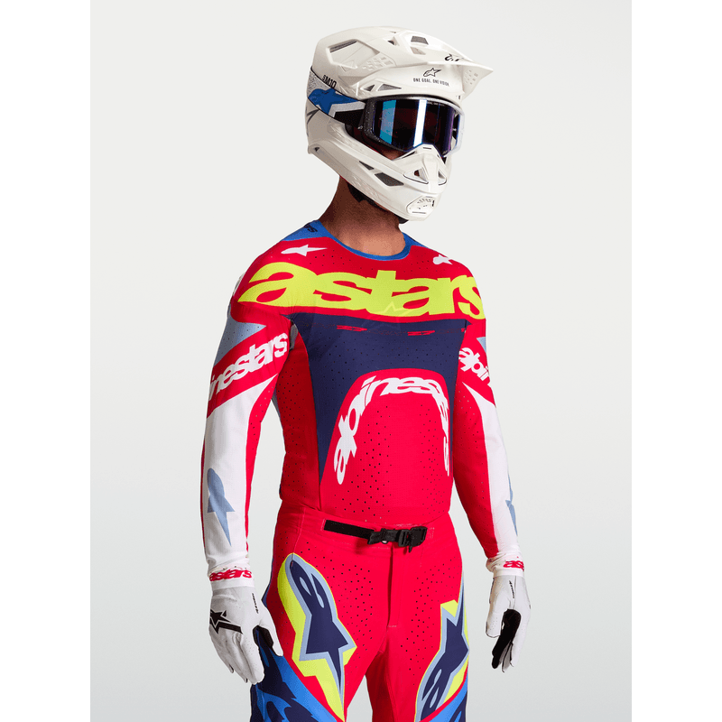 Alpinestars Supertech Dyna crosstrøye Rød/Hvit/Blå - bilde 2