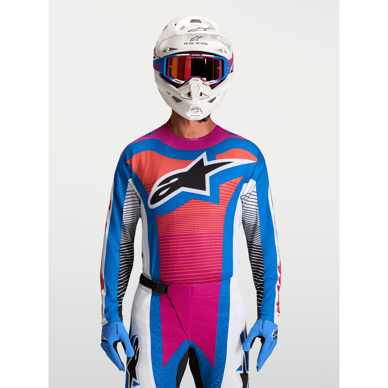 Alpinestars Techstar Maven crosstrøye Hvit/Korall/Blå - bilde 1