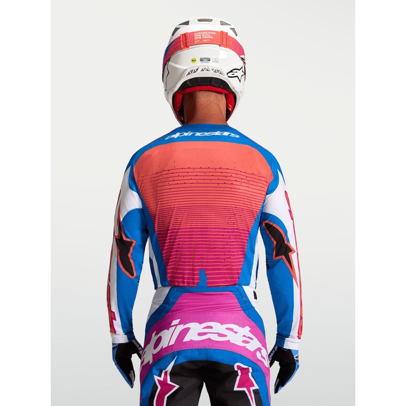 Alpinestars Techstar Maven crosstrøye Hvit/Korall/Blå - bilde 3