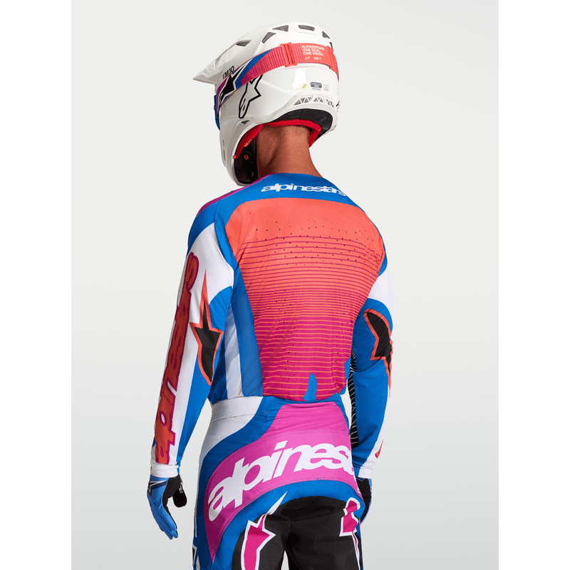 Alpinestars Techstar Maven crosstrøye Hvit/Korall/Blå - bilde 4