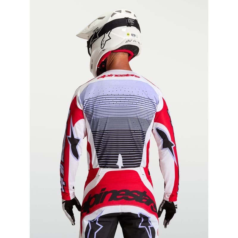 Alpinestars Techstar Maven crosstrøye Rød/Hvit/Lavendel/Sort - bilde 3