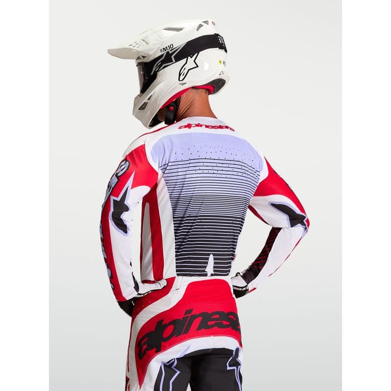 Alpinestars Techstar Maven crosstrøye Rød/Hvit/Lavendel/Sort - bilde 4