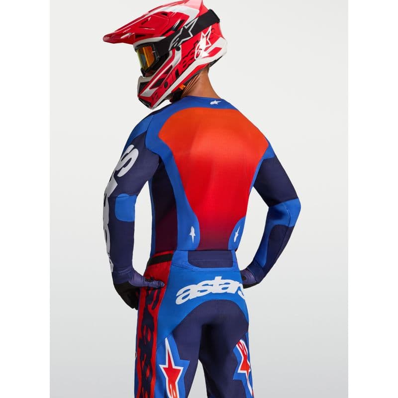 Alpinestars Racer Hunt crosstrøye Blå/Mørk Blå/Rød - bilde 3