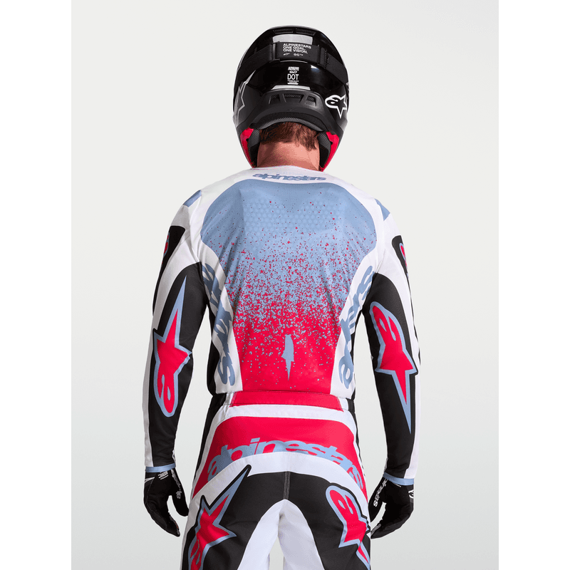 Alpinestars Fluid Drag crosstrøye Sort/Hvit/Blå/Rød Neon - bilde 3