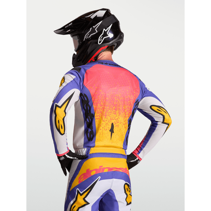 Alpinestars Fluid Drag crosstrøye Lilla/Blå/Gull - bilde 4