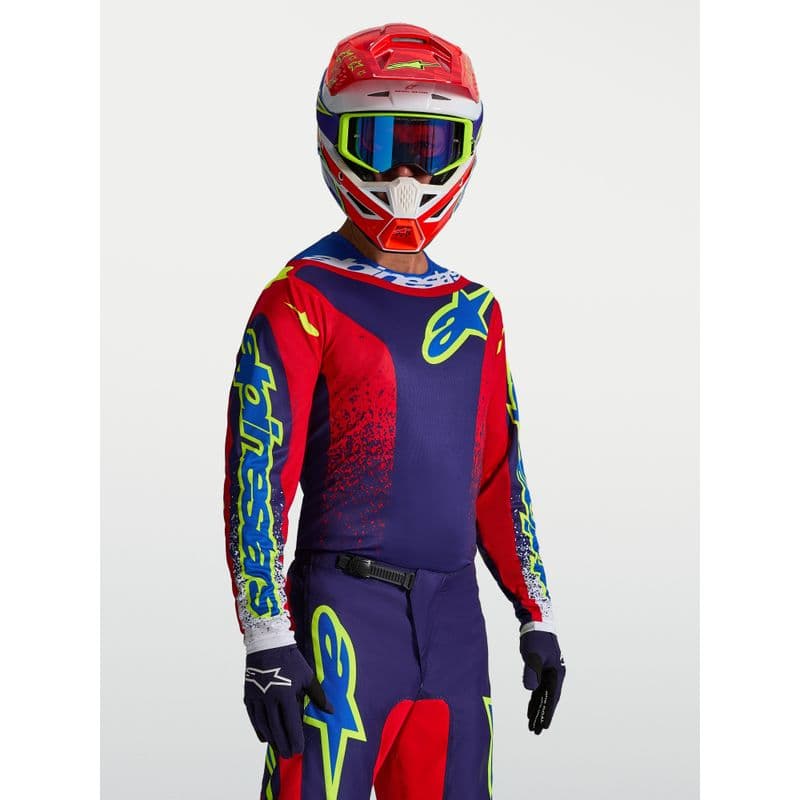 Alpinestars Fluid Drag crosstrøye Blå/Rød/Hvit - bilde 2