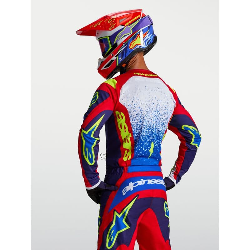 Alpinestars Fluid Drag crosstrøye Blå/Rød/Hvit - bilde 3