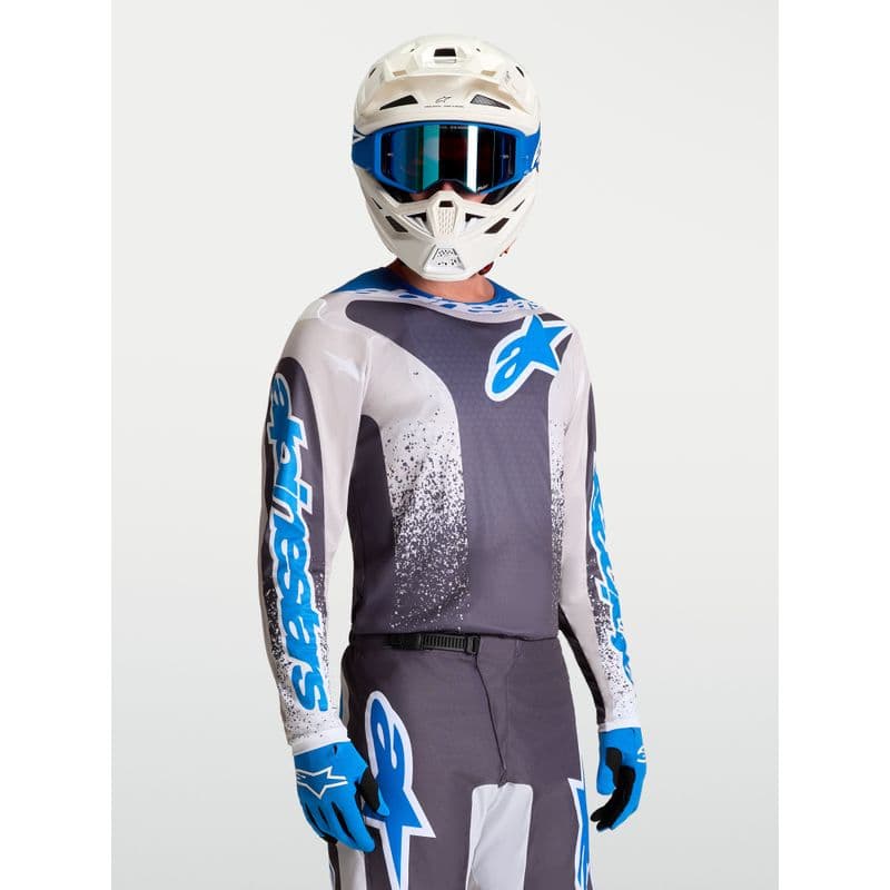 Alpinestars Fluid Drag crosstrøye Grå/Lilla/UCLA-blå - bilde 2