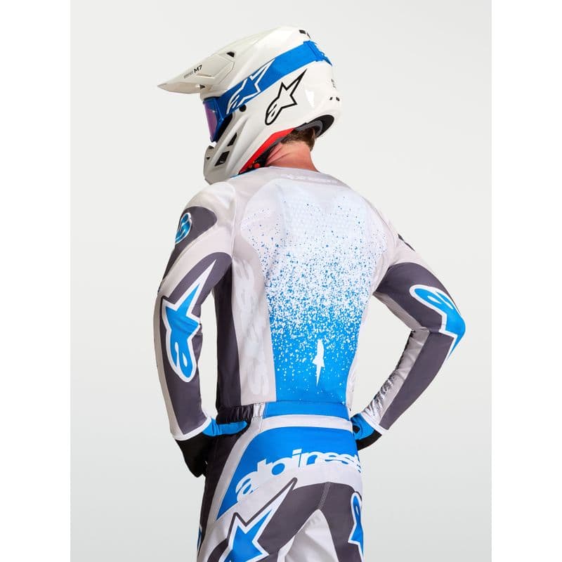 Alpinestars Fluid Drag crosstrøye Grå/Lilla/UCLA-blå - bilde 4
